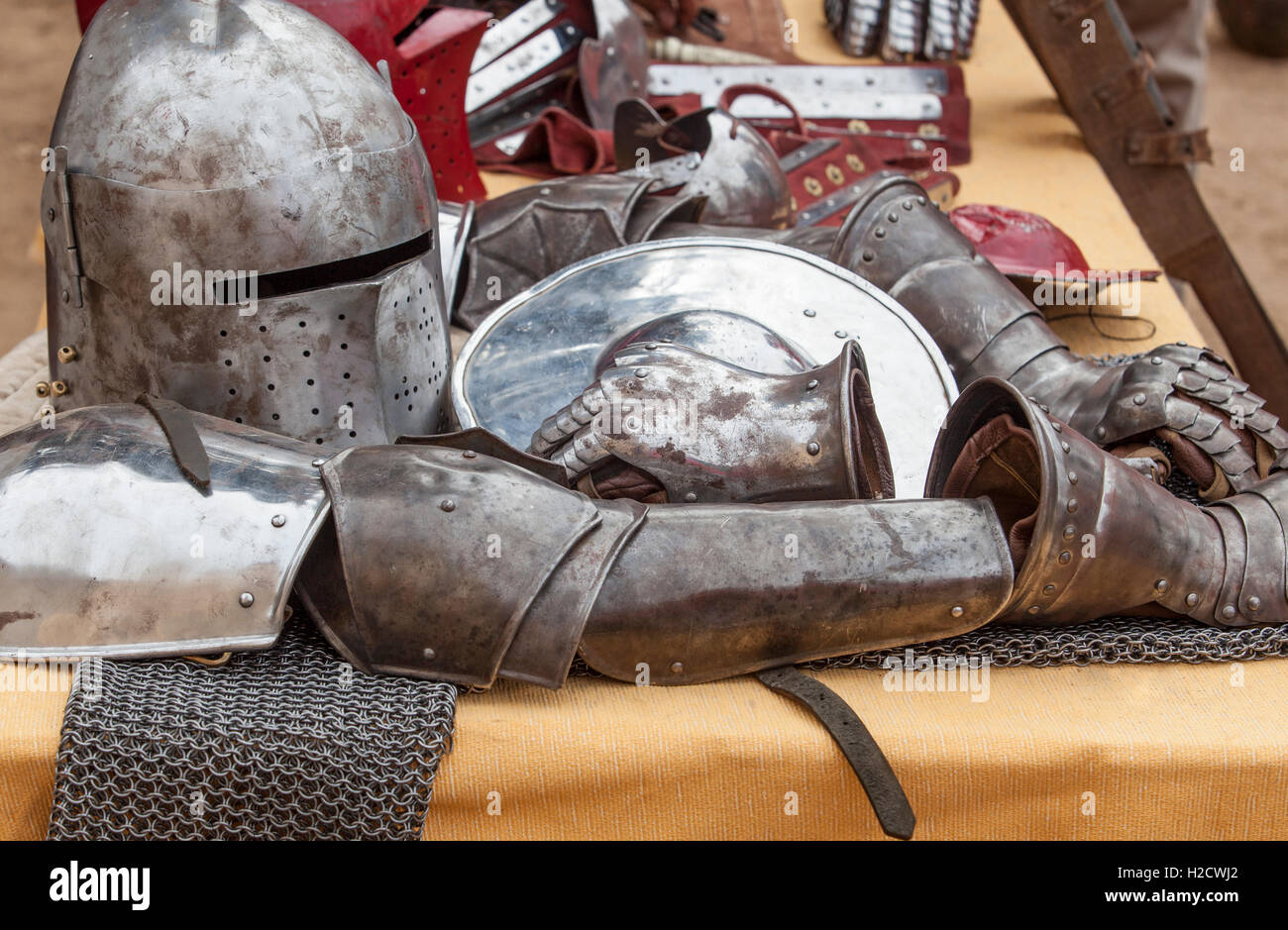 Table Full Of Reconquest Christian Warriors Armour Elements Stock Photo Alamy Table Full Of Reconquest Christian Warriors Armour Elements Stock Photo Alamy