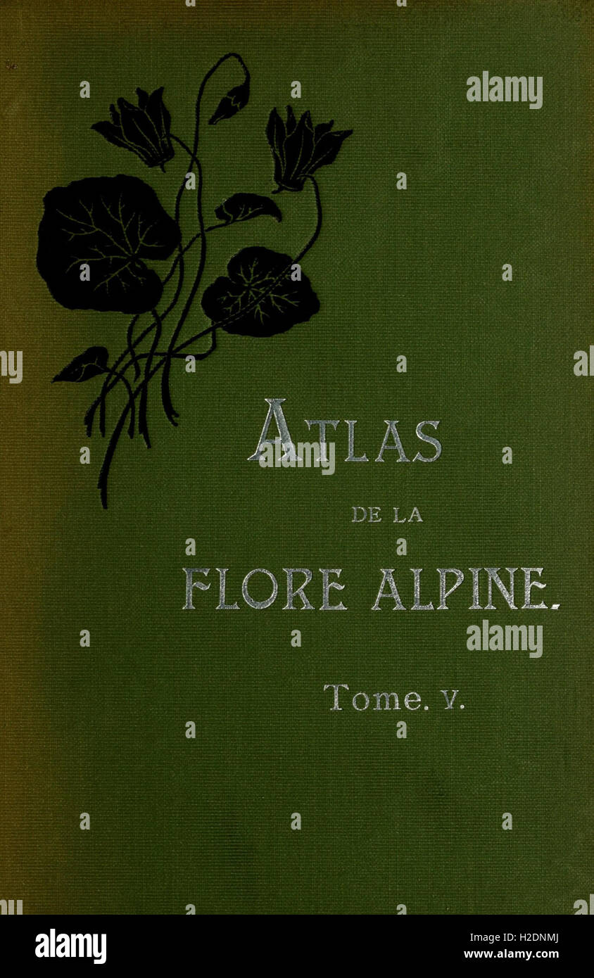 Atlas de la flora alpine Stock Photo