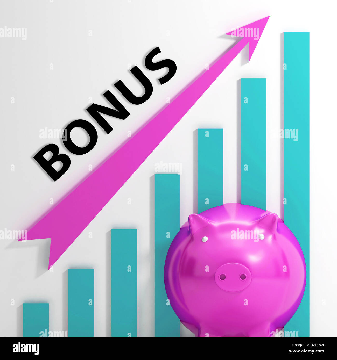 Bonus Graph Shows Incentives Rewards And Premiums Stock Photo - Alamy