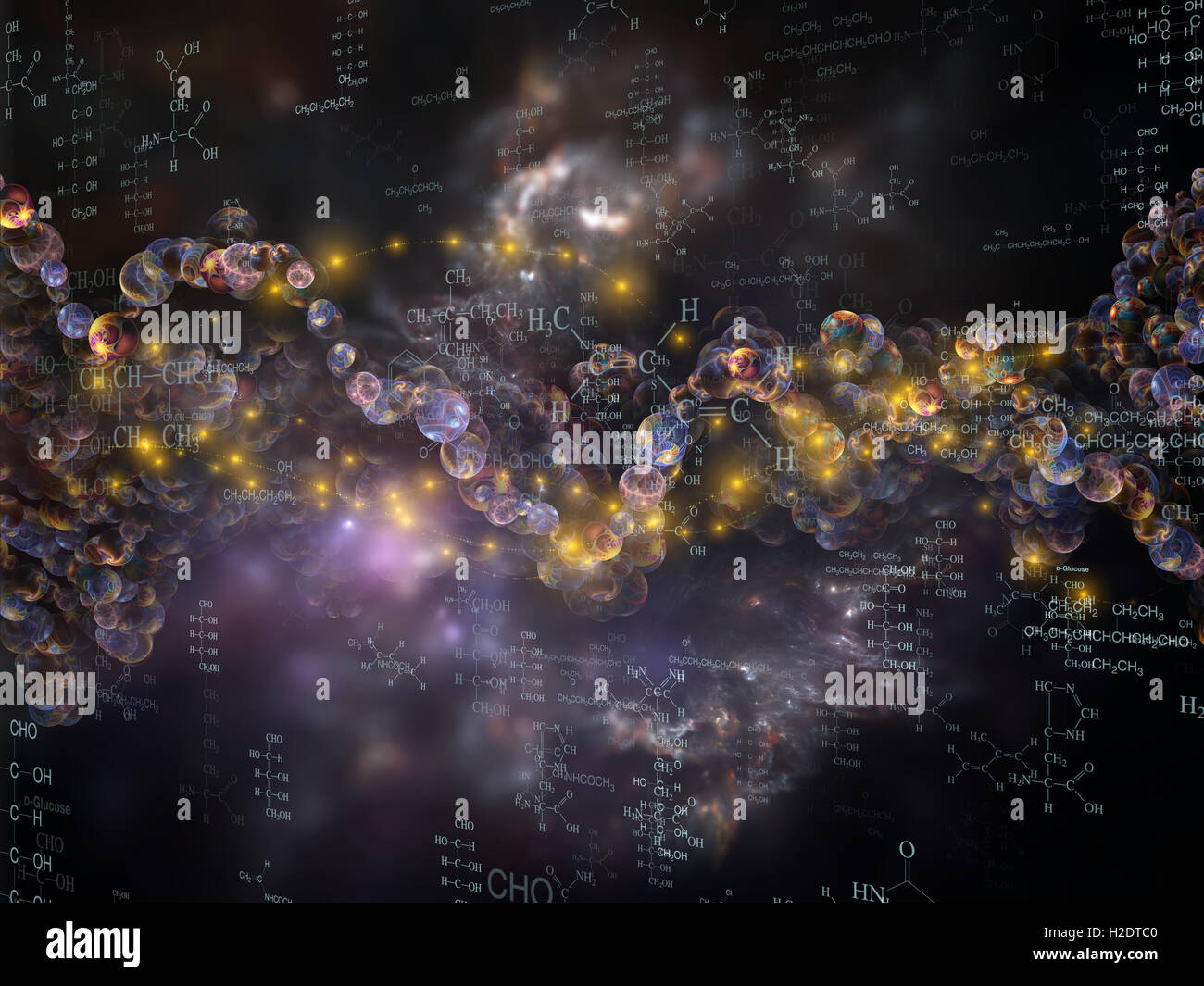 Virtual Dna Model Virtual Life of DNA Stock Photo - Alamy