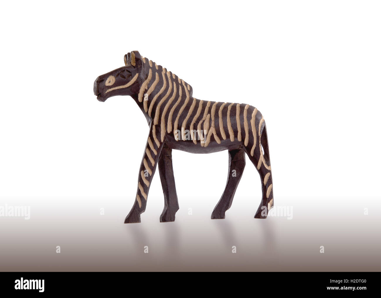 Wood toy zebra isolated Stock Photo Alamy