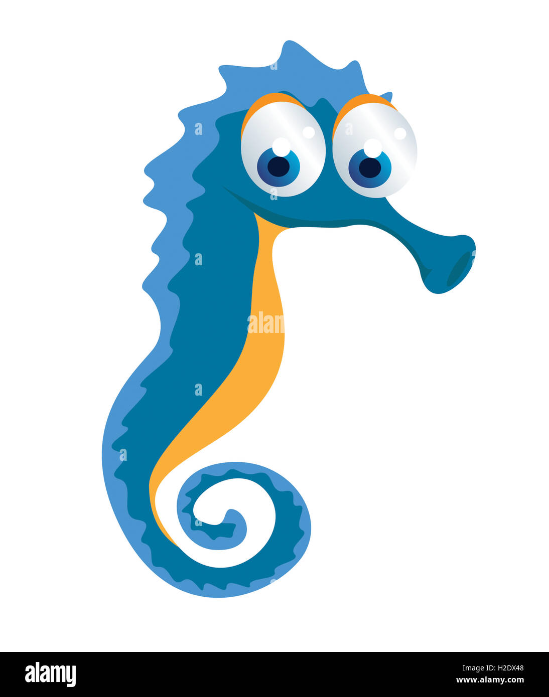 seahorse cartoon Stock Photo