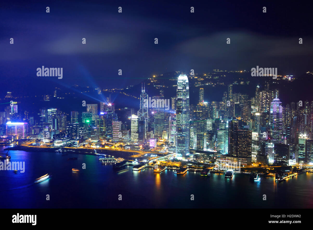 Hong Kong at night Stock Photo - Alamy