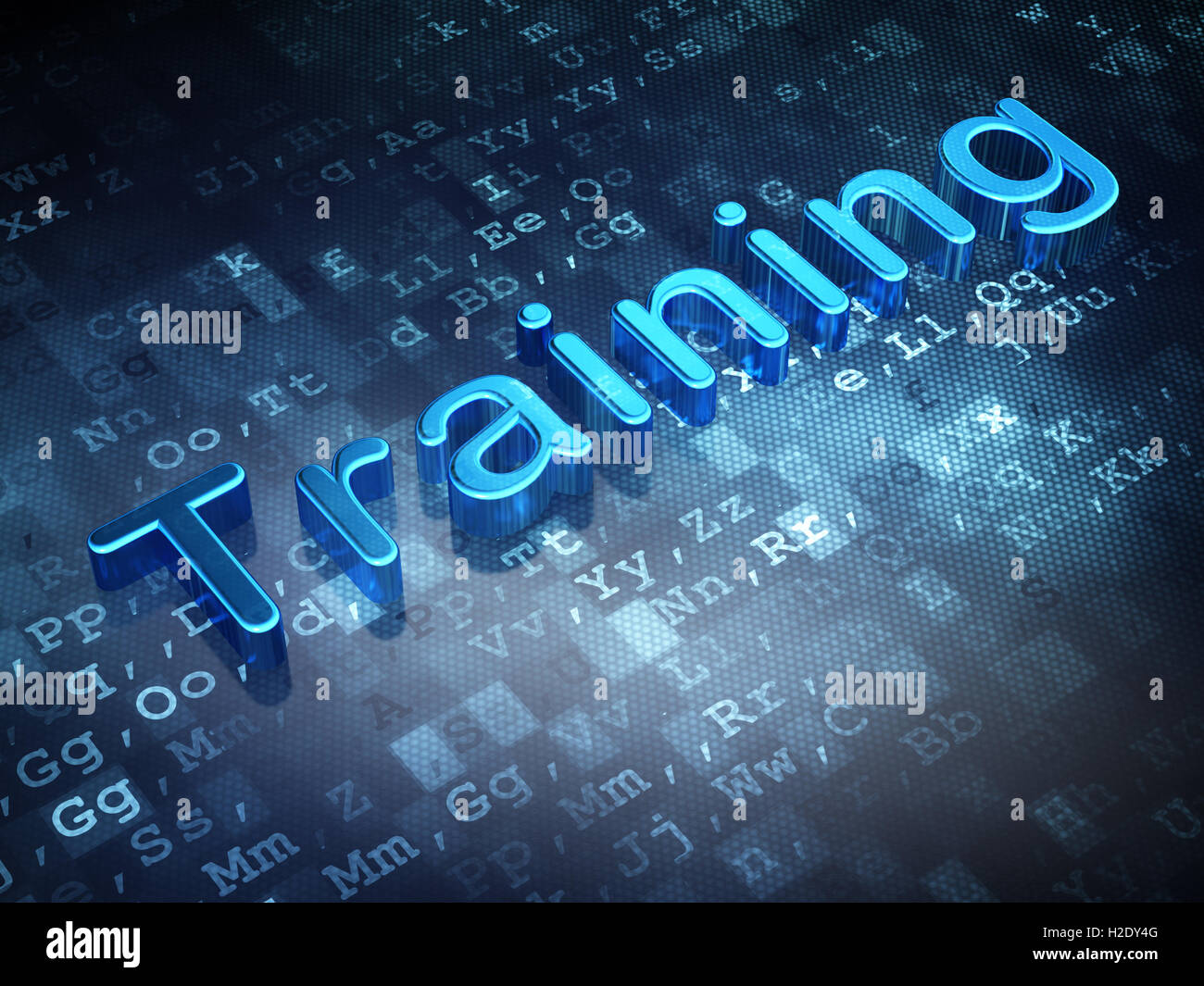 Education concept: Blue Training on digital background Stock Photo - Alamy