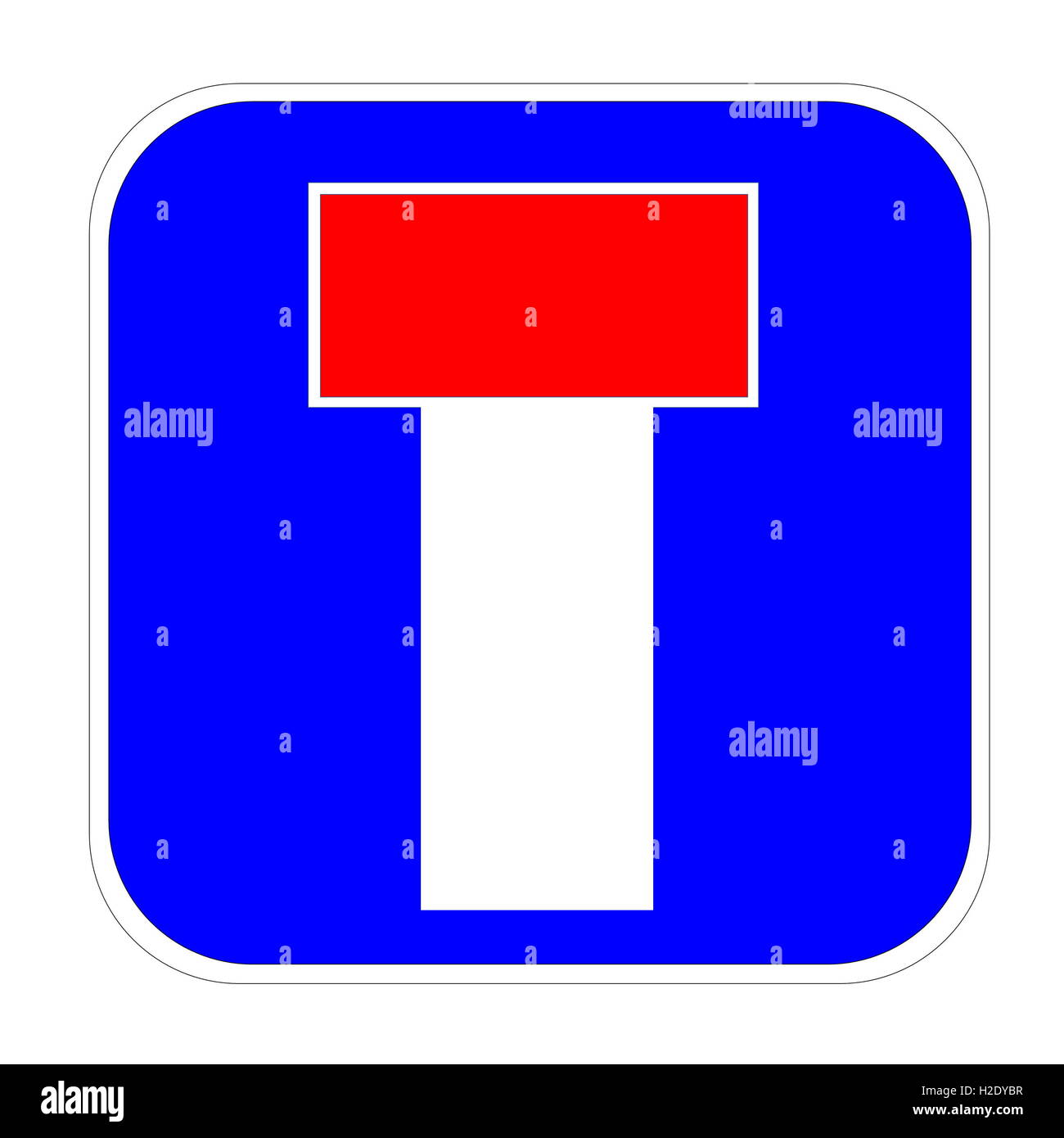 Dead end / no through road traffic sign Stock Photo