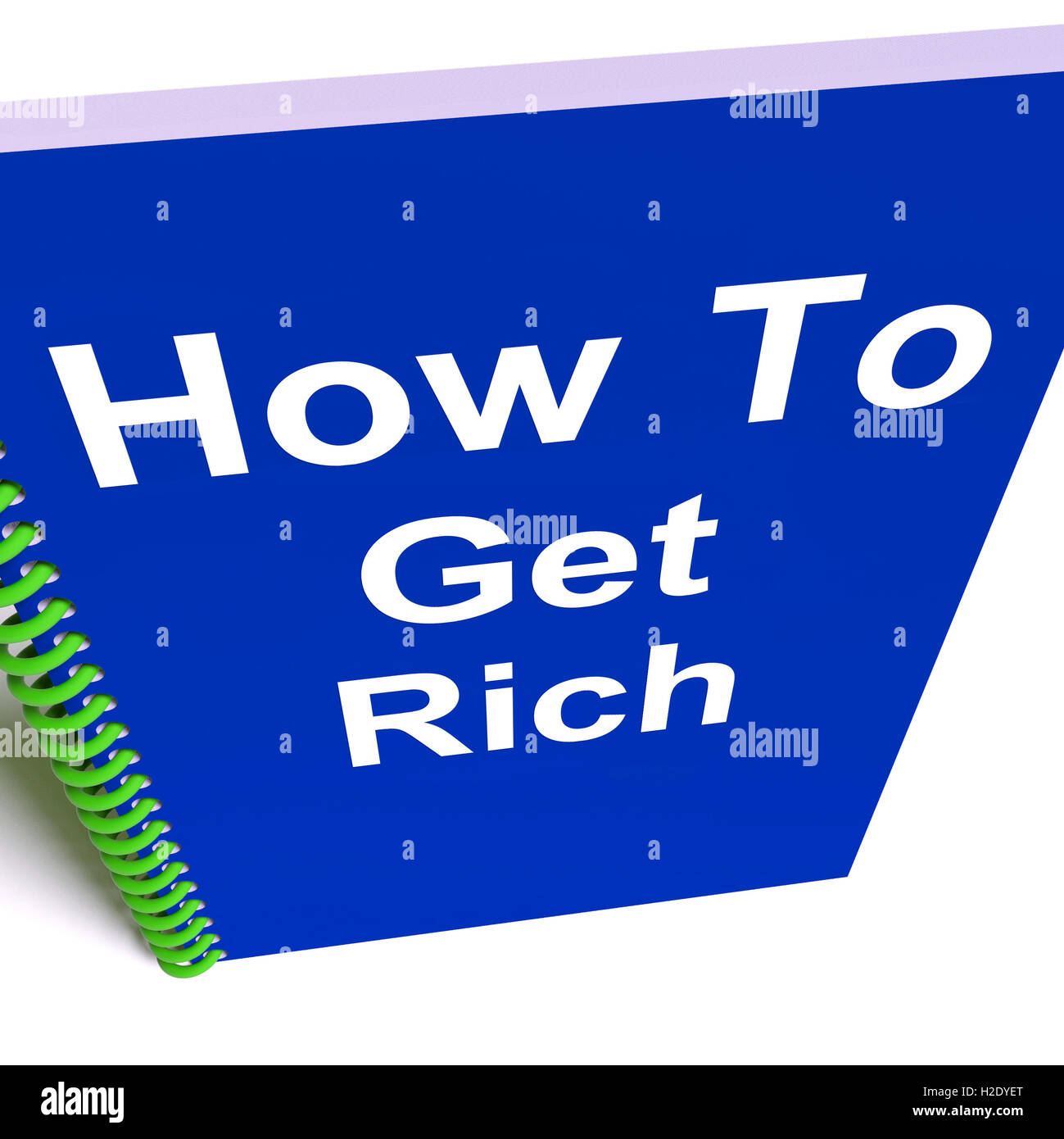How to Get Rich on Notebook Represents Getting Wealthy Stock Photo