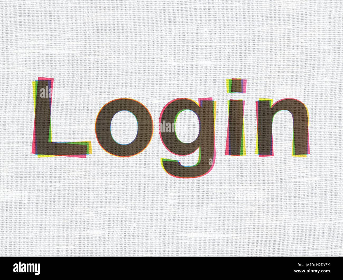 Privacy concept: Login on fabric texture background Stock Photo - Alamy