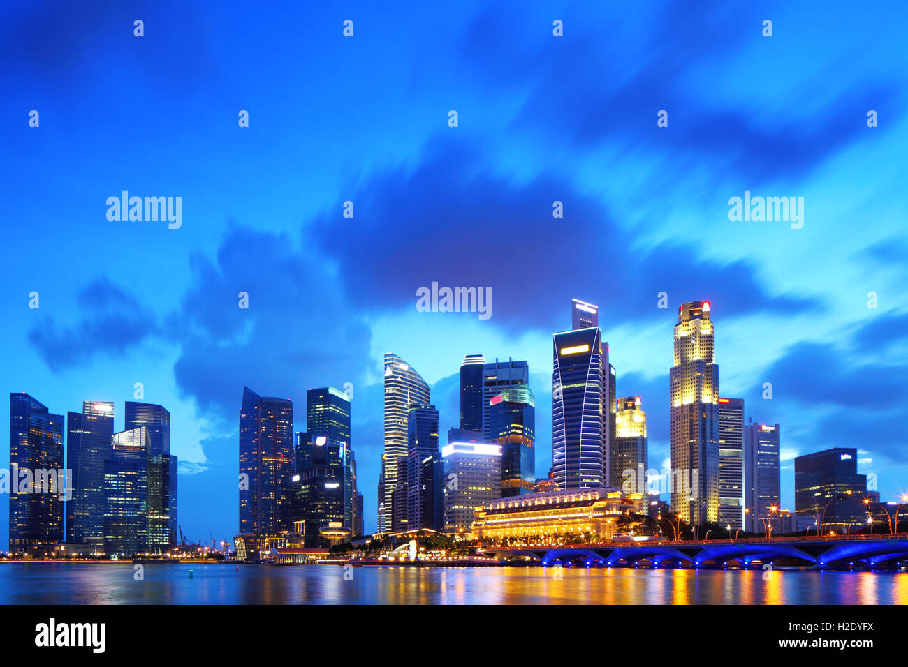 Singapore financial district stock photo alamy