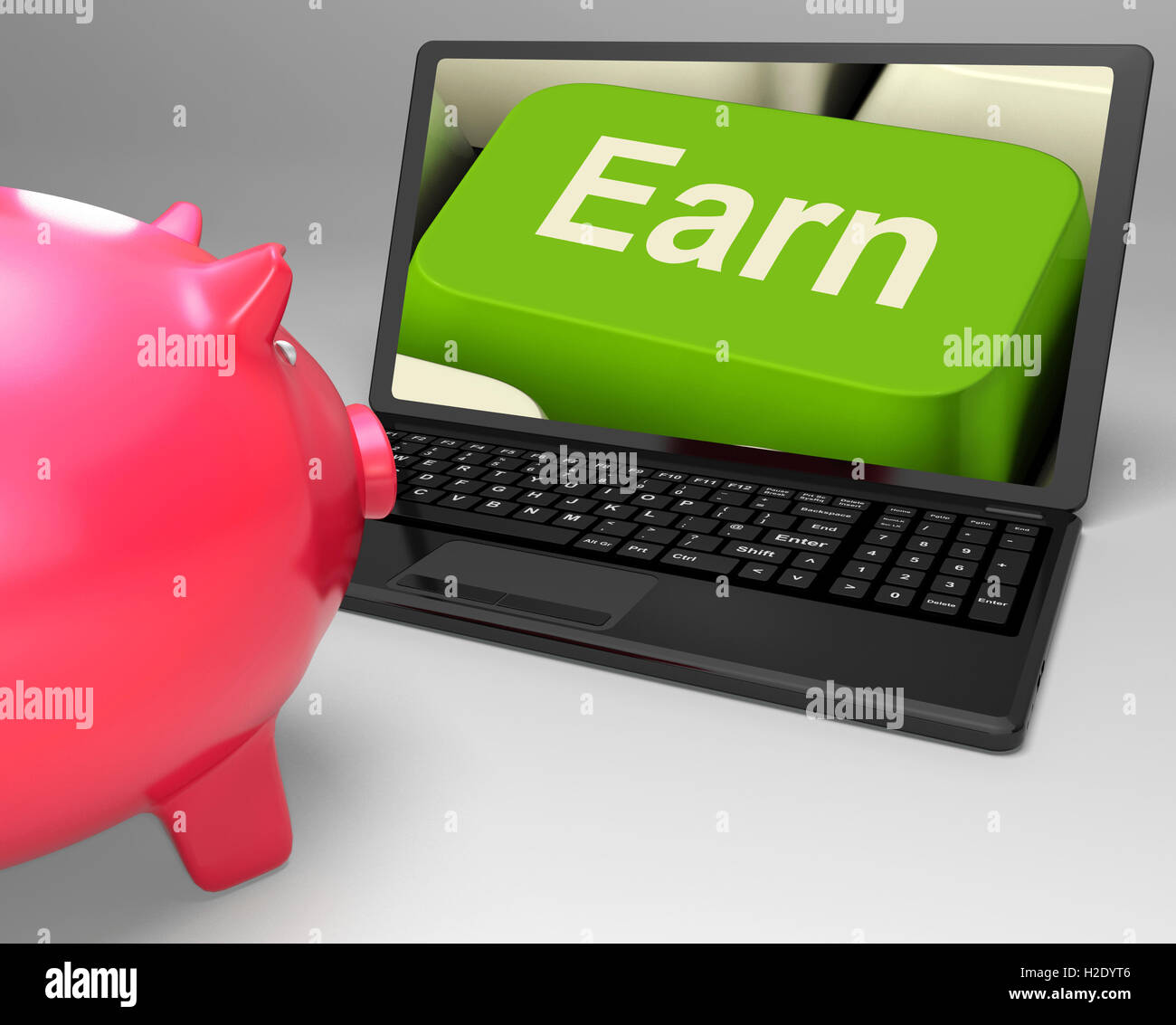 Earn Key Shows Web Income Profit And Revenue Stock Photo