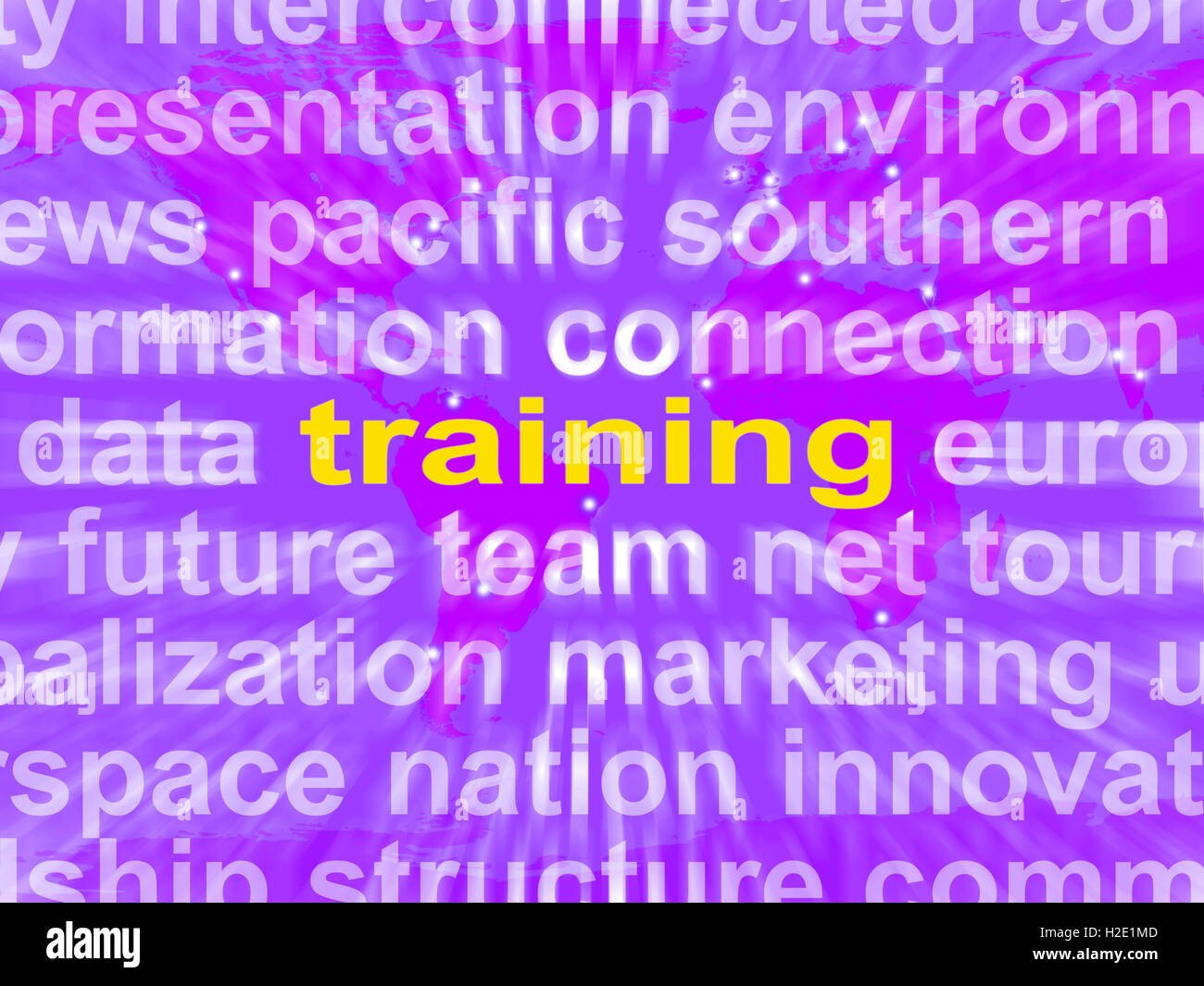 Training Word Cloud Means Education Development And Learning Stock