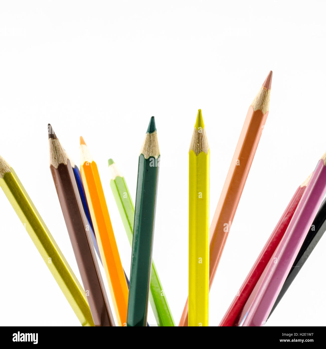 color pencils isolated on white Stock Photo - Alamy