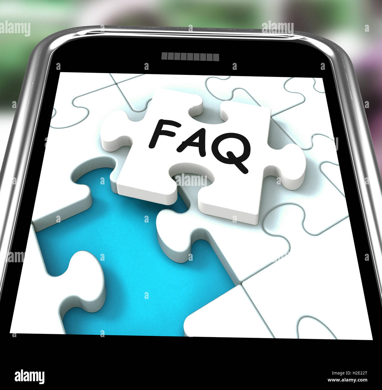 FAQ Smartphone Means Website Questions And Solutions Stock Photo