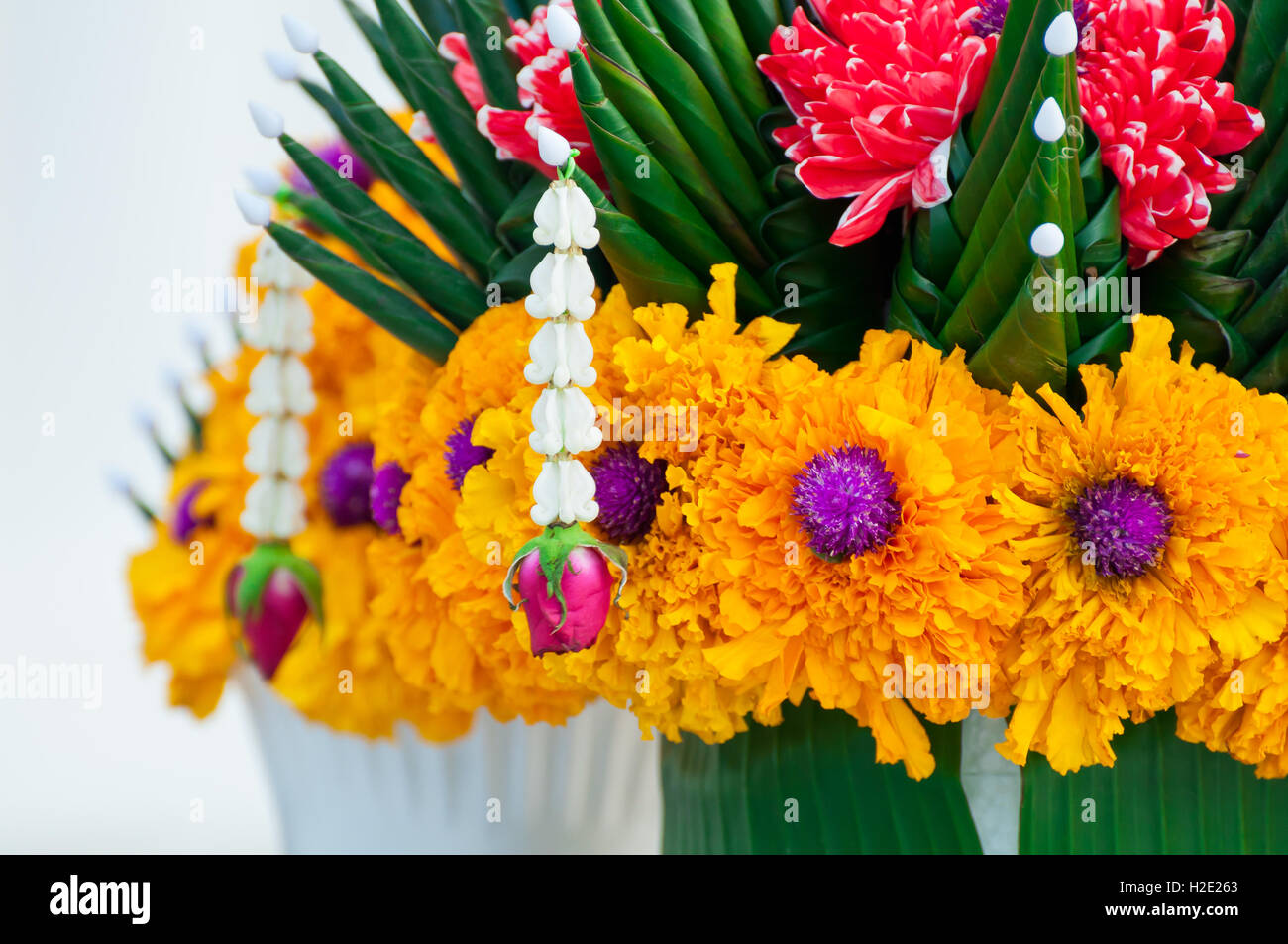 Worshiped with flowers, and sacrifice Stock Photo Alamy