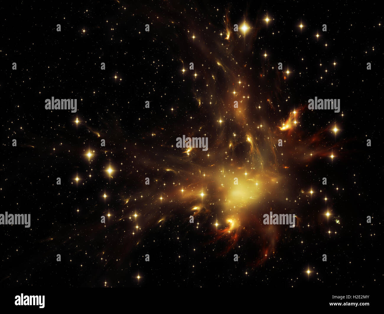 Inner Life of Nebula Stock Photo