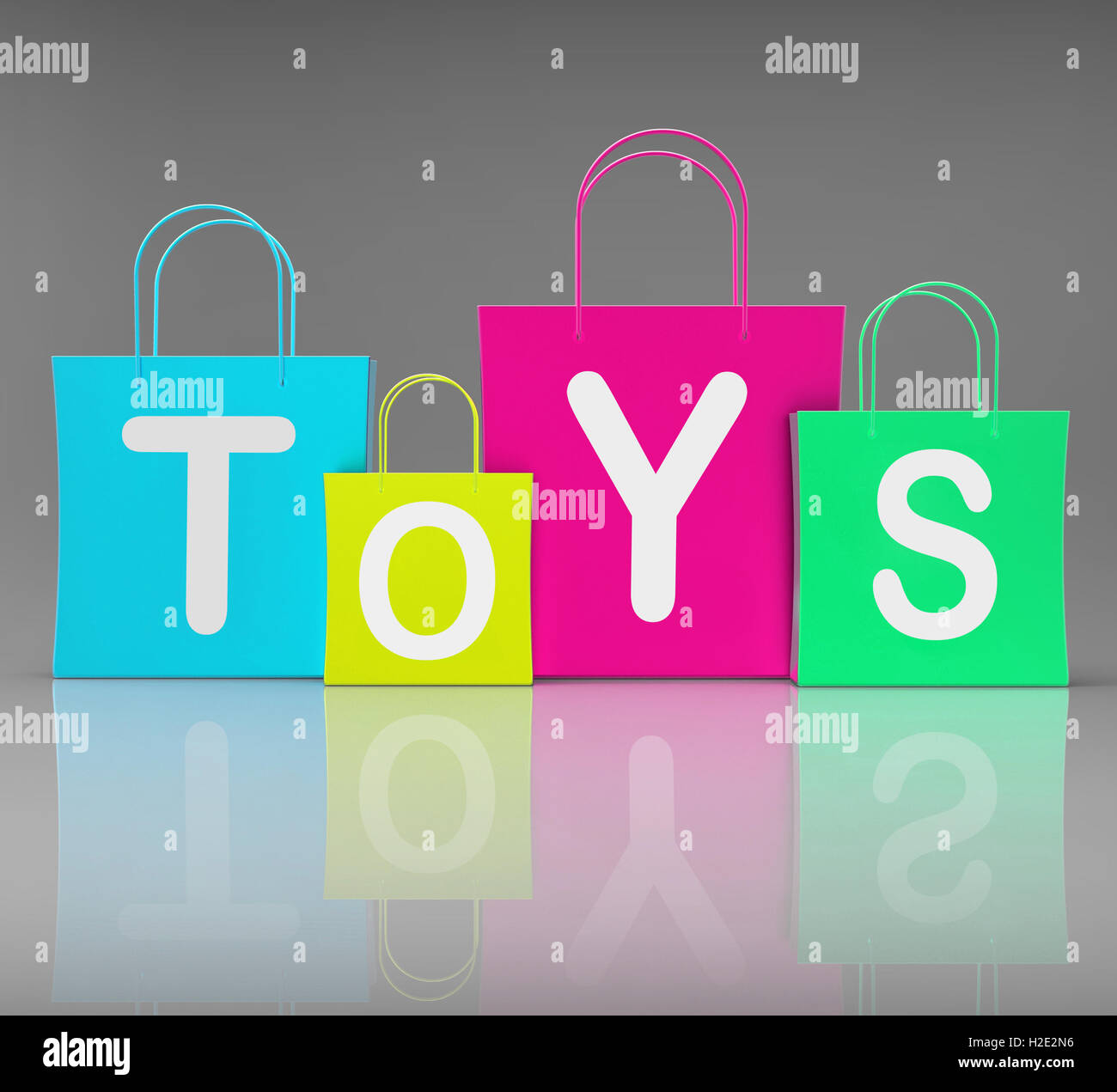 Toys Bags Shows Retail Shopping and Buying Stock Photo Alamy