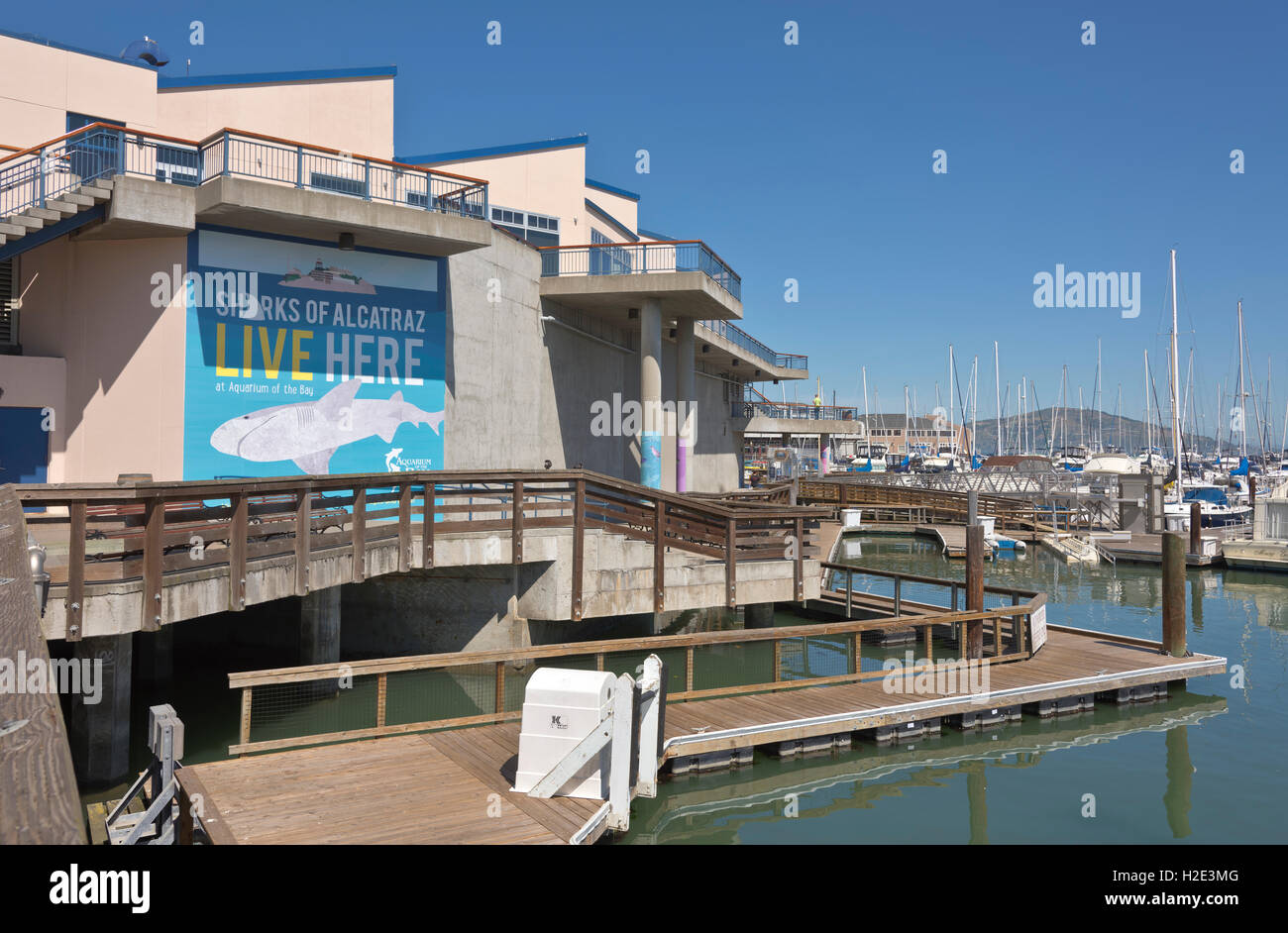 San Francisco California aquarium on Embarcadero Boulevard. Stock Photo