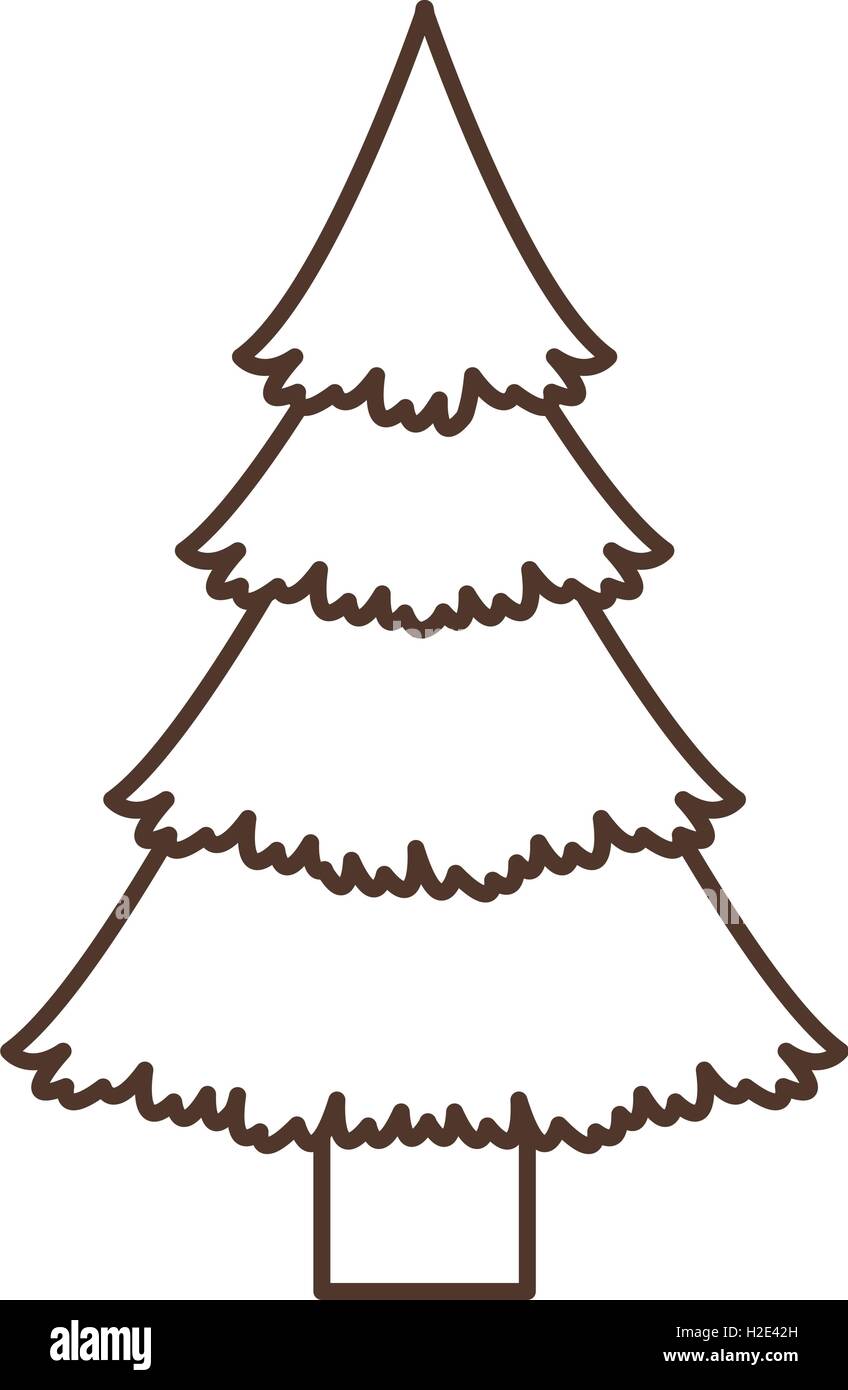 Pine tree of merry Christmas design Stock Vector Image & Art - Alamy