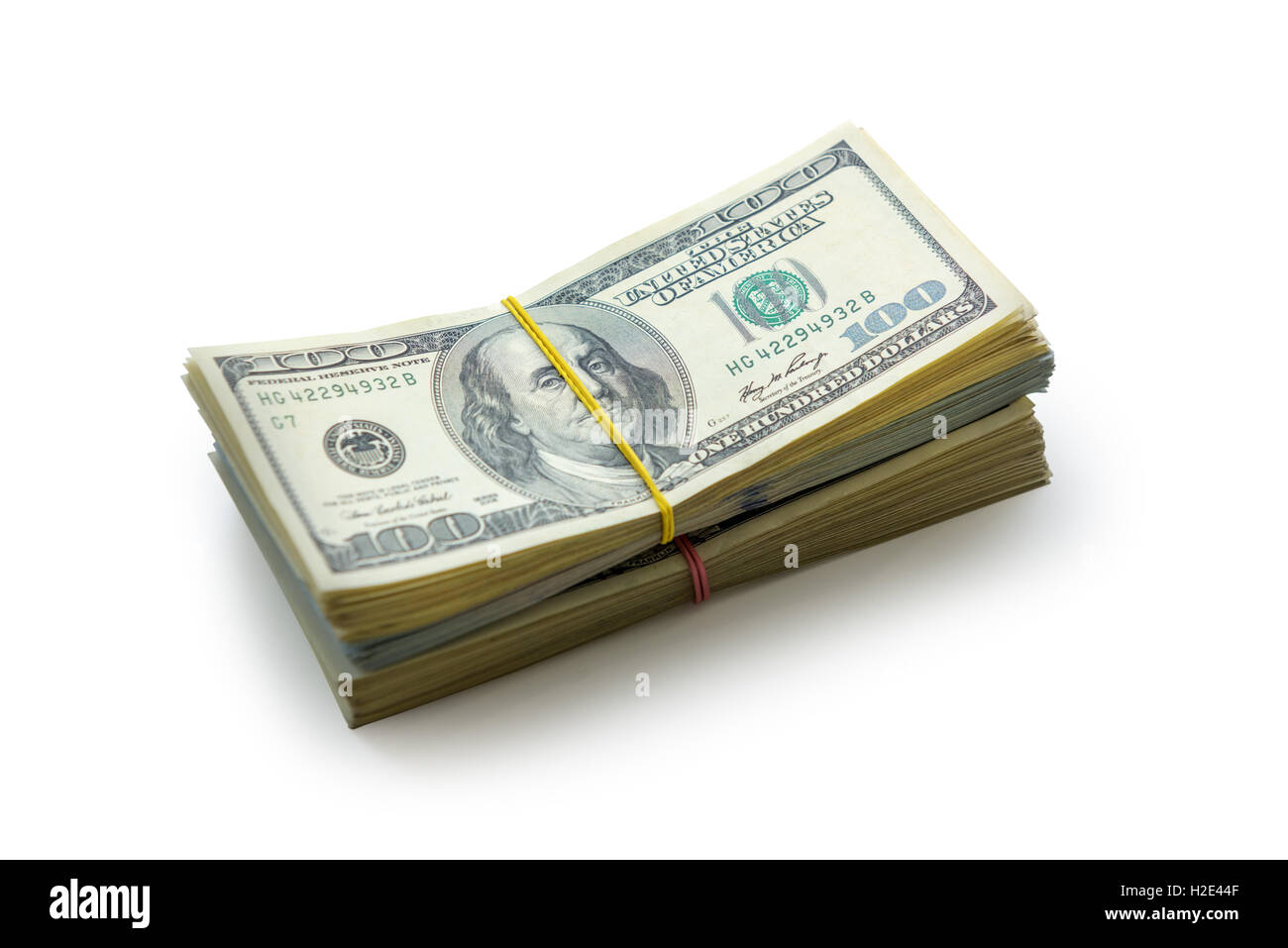 dollar heap isolated on white Stock Photo