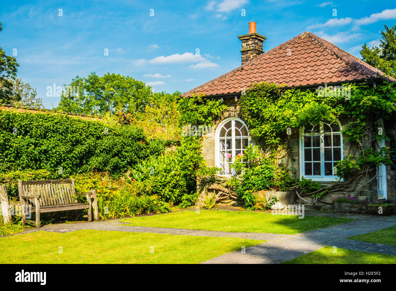 Yorkshire cottage in the summer sun Ray Boswell Stock Photo