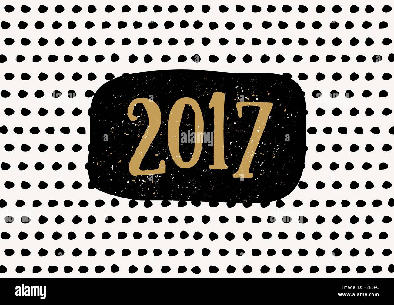 Typographic design greeting card template with hand drawn dots