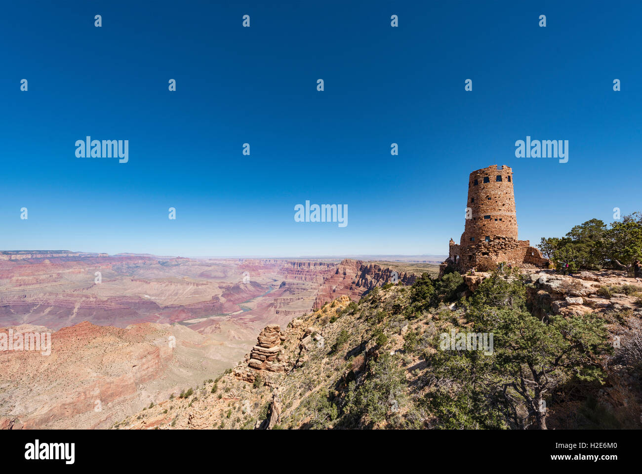 Desert View Watchtower, South Rim, Grand Canyon National Park, Arizona ...