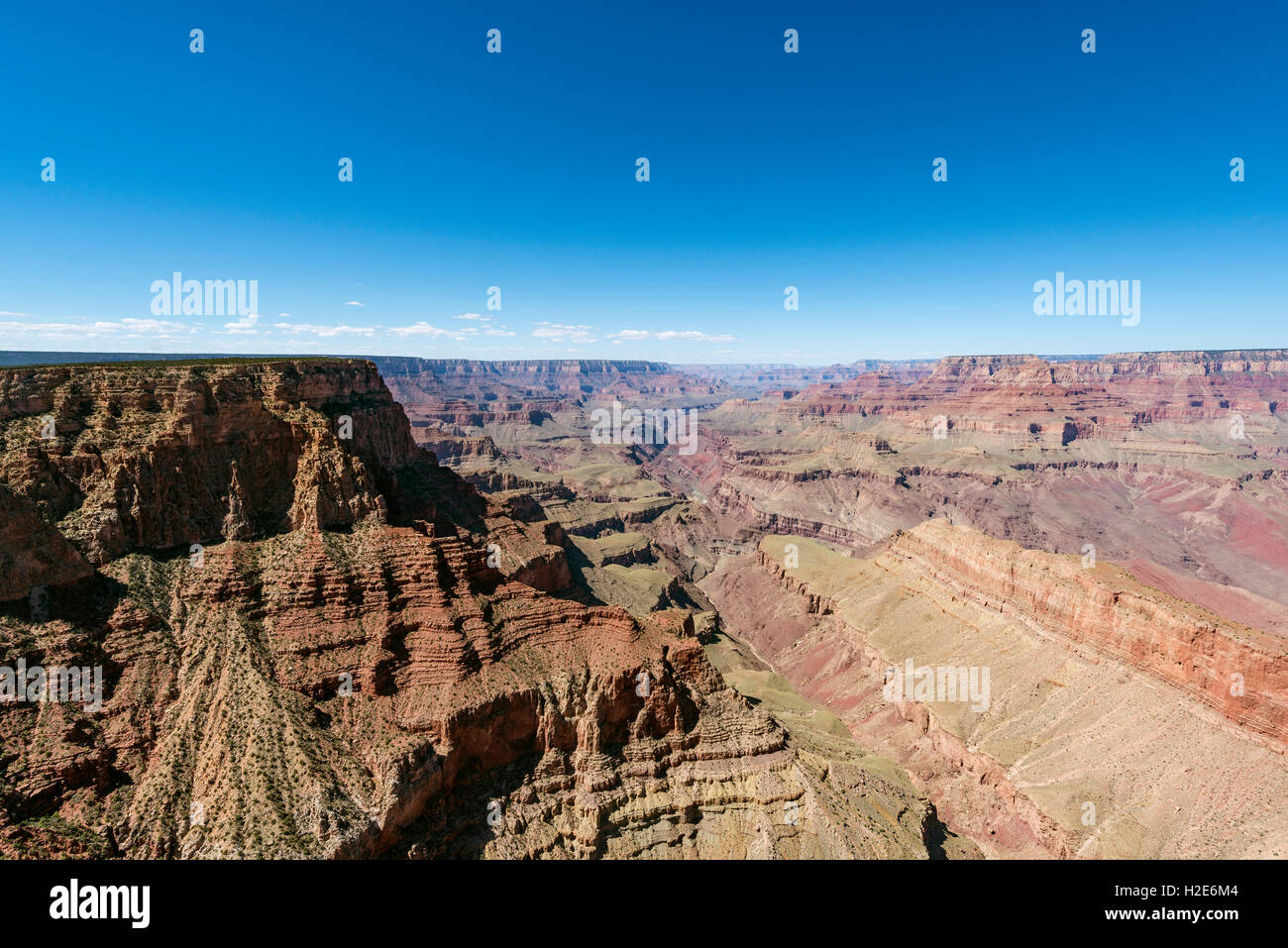 View of canyon landscape, South Rim, Grand Canyon National Park, Arizona, USA Stock Photo