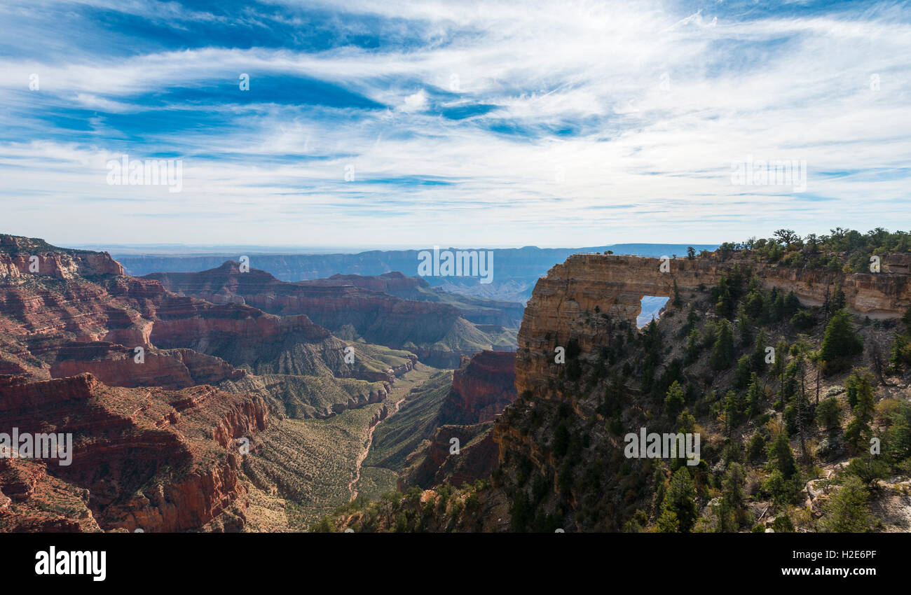 Angel Window, Bright Angel Point, North Rim, Grand Canyon National Park ...