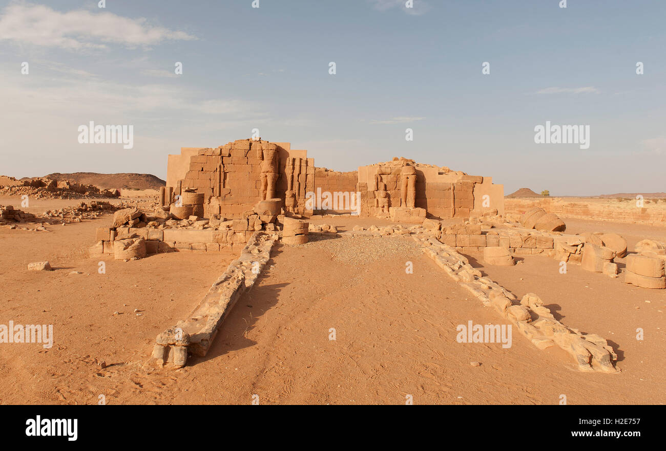 Temple ruins, Naga, Nubia, Nahr an-Nil, Sudan Stock Photo