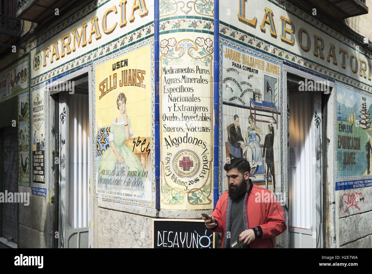 Bar decorated with traditional ceramic tiles (Azulejos) in the Stock ... Bar decorated with traditional ceramic tiles (Azulejos) in the Stock ...