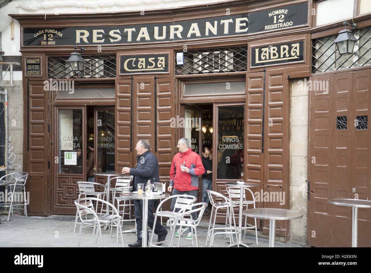 Historic Restaurant Casa Labra In Madrid 20 3 2016 Usage Worldwide Stock Photo Alamy
