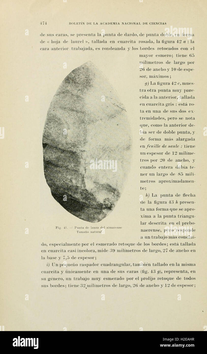 Boletin de la Academia Nacional de Ciencias en Córdoba, República Argentina (Page 474) Stock Photo
