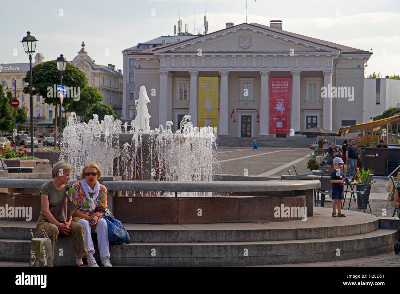 Town Hall Square in Vilnius Stock Photo