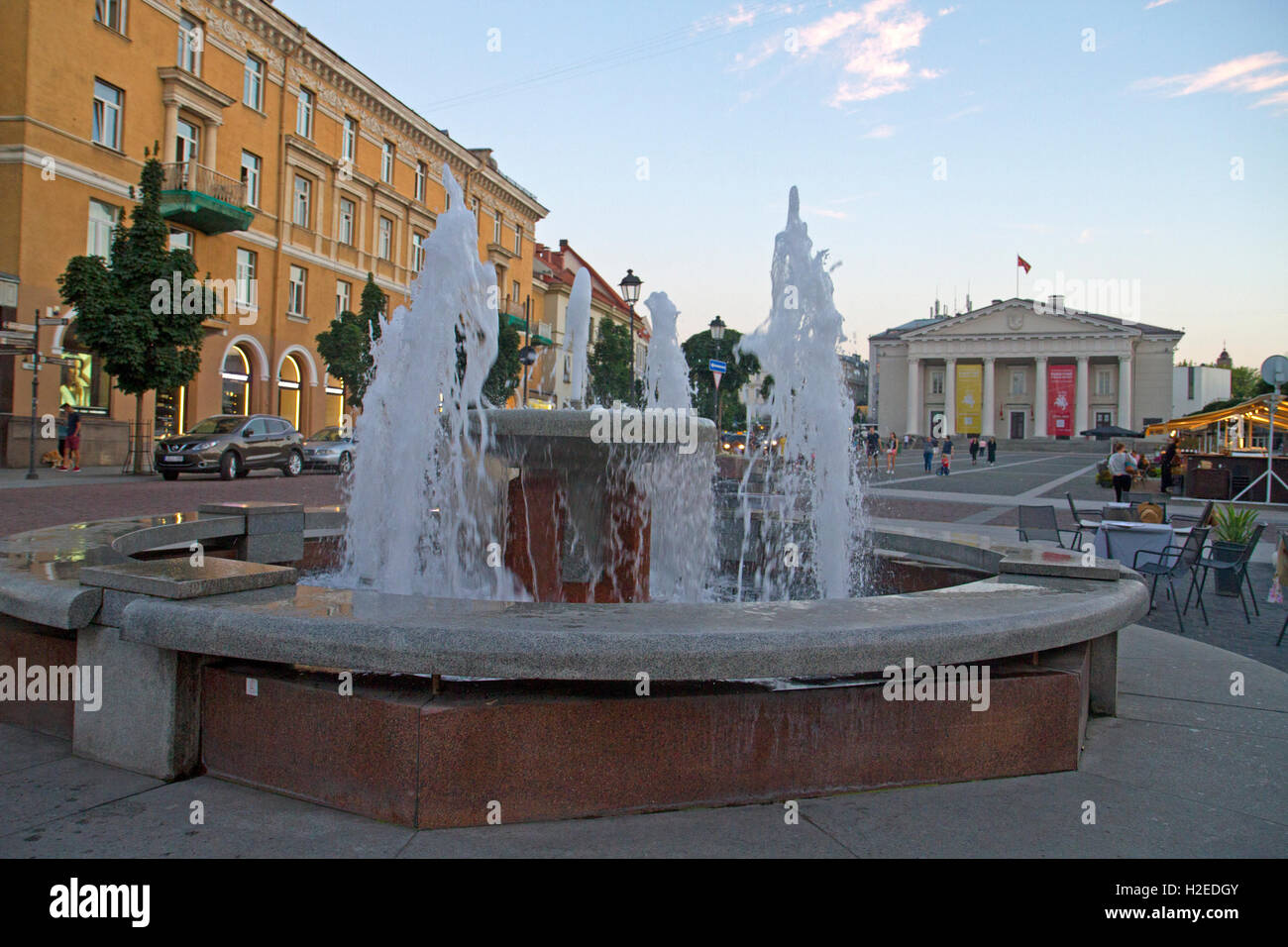 Town Hall Square in Vilnius Stock Photo