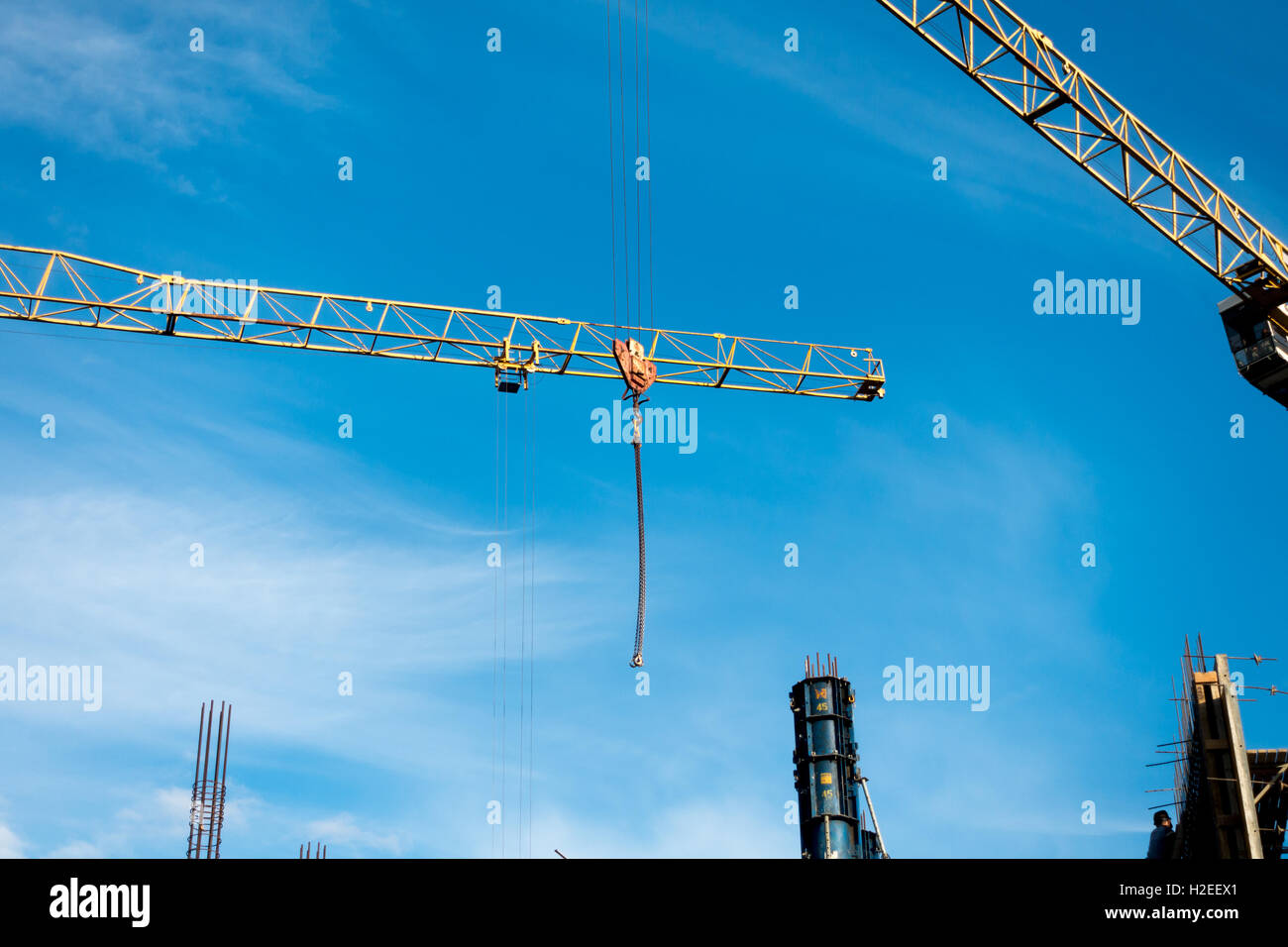 Building construction site at sunny day Stock Photo - Alamy