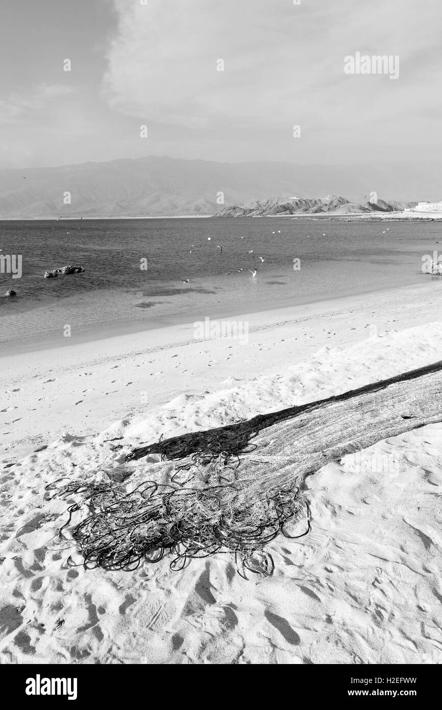 Oman beach sandy Black and White Stock Photos & Images - Alamy