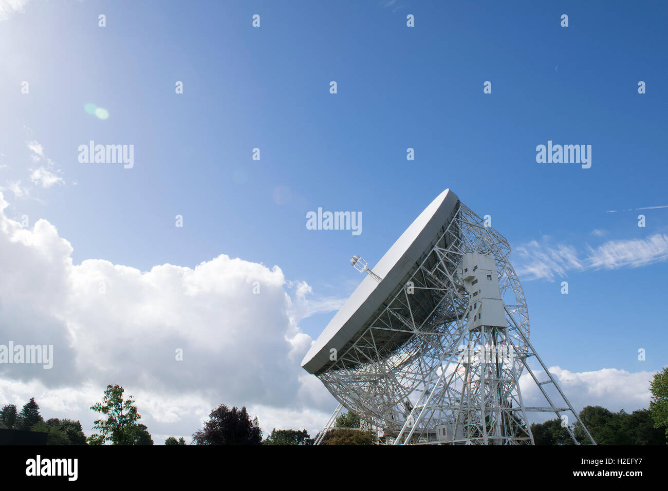 September 25th 2016. Jodrell Bank Observatory, Cheshire, UK. The Lovell Telescope, Cheshire, UK Stock Photo