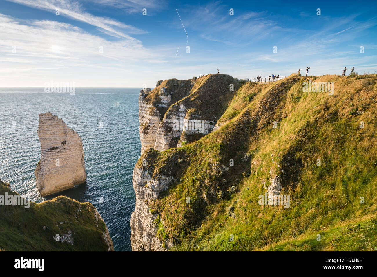 The cliffs of Etretat on the Normandy coast, France, EU, Europe Stock ...