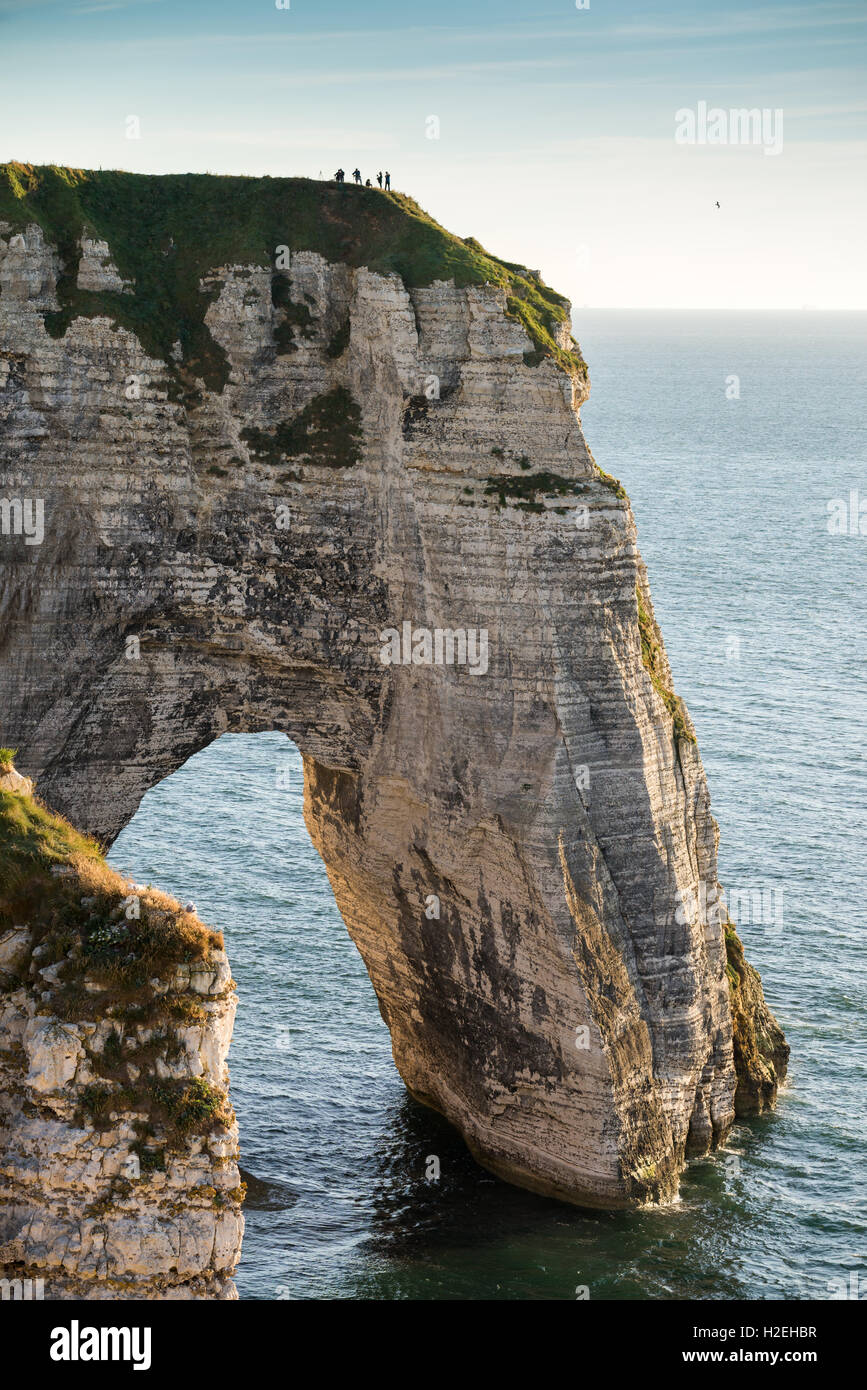 The cliffs of Etretat on the Normandy coast, France, EU, Europe Stock ...