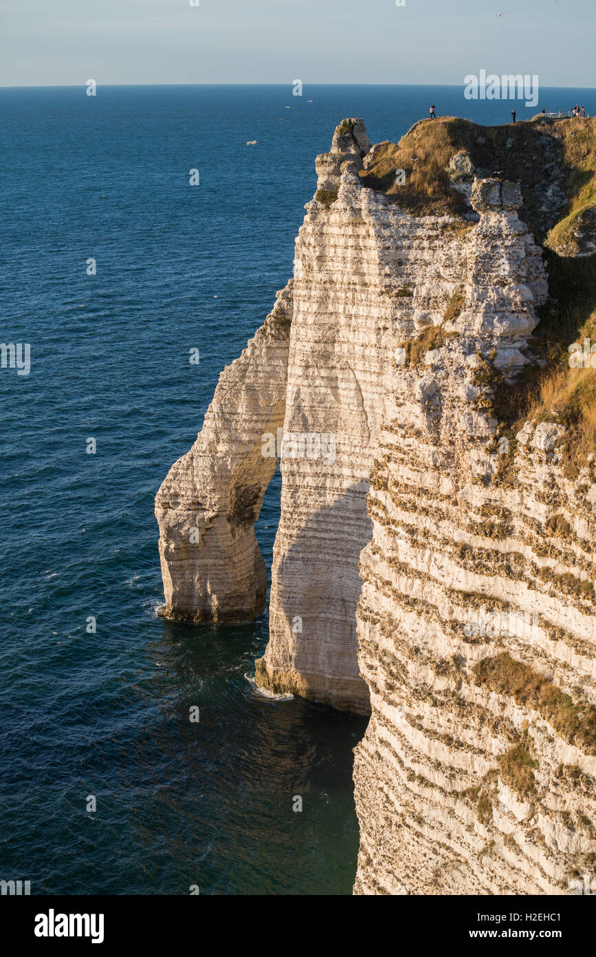The cliffs of Etretat on the Normandy coast, France, EU, Europe Stock ...