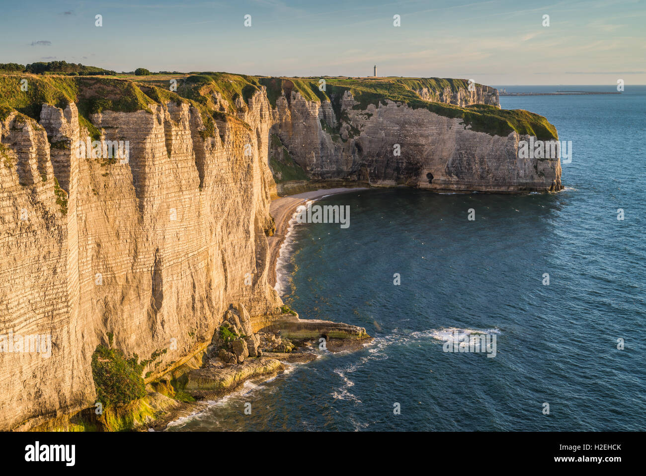 The cliffs of Etretat on the Normandy coast, France, EU, Europe Stock ...