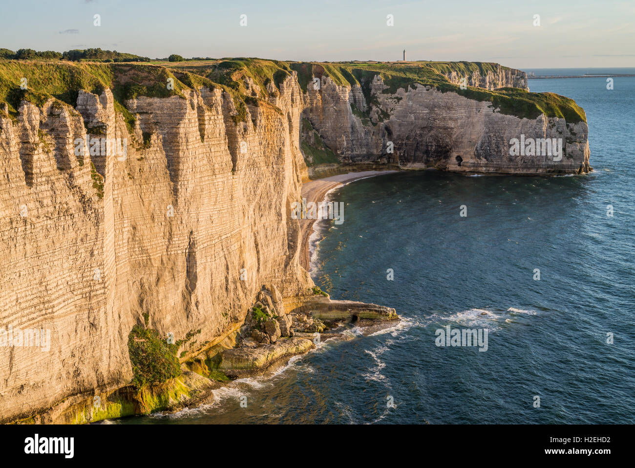 The cliffs of Etretat on the Normandy coast, France, EU, Europe Stock ...