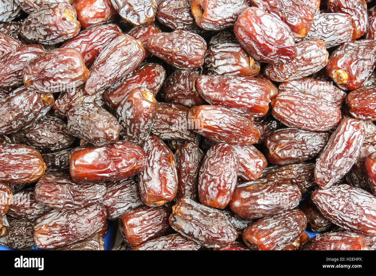 The famous oriental market. Typical dates in Istambul, Turkey Stock Photo