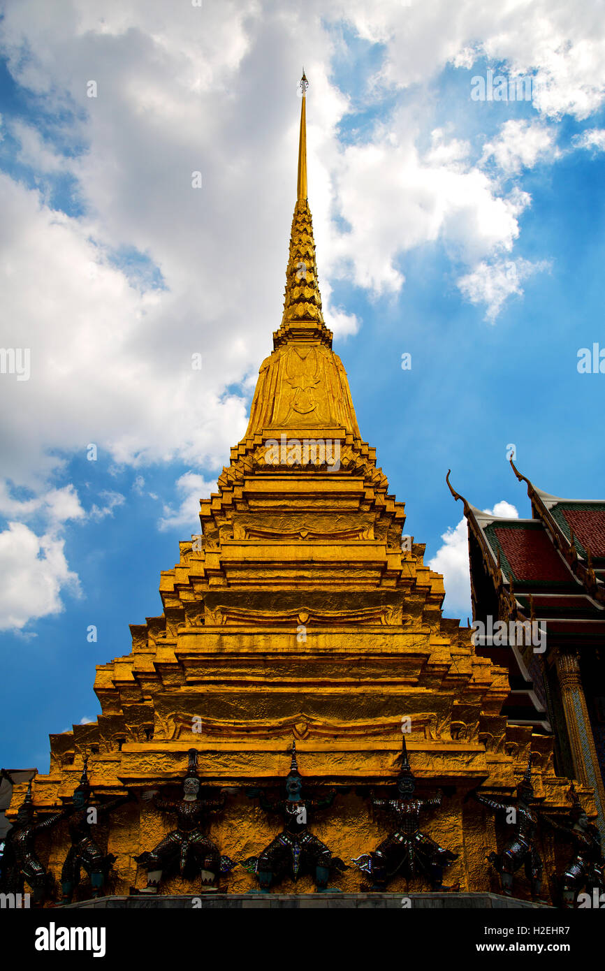 bangkok in temple thailand abstract cross colors roof wat asia sky and ...