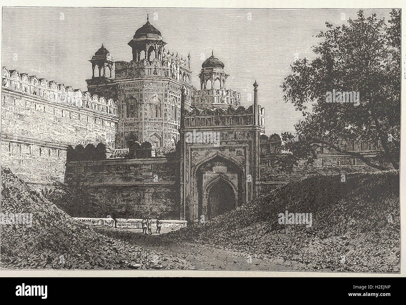 THE PALACE OF THE MOGUL EMPERORS, DELHI - from 'Cassell's Illustrated Universal History' - 1882 Stock Photo