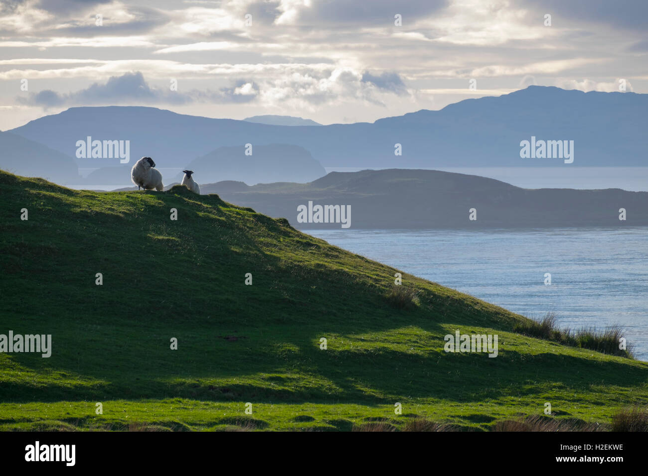 Looking west from the island of Luing, Argyle, Western Scotland, UK Stock Photo