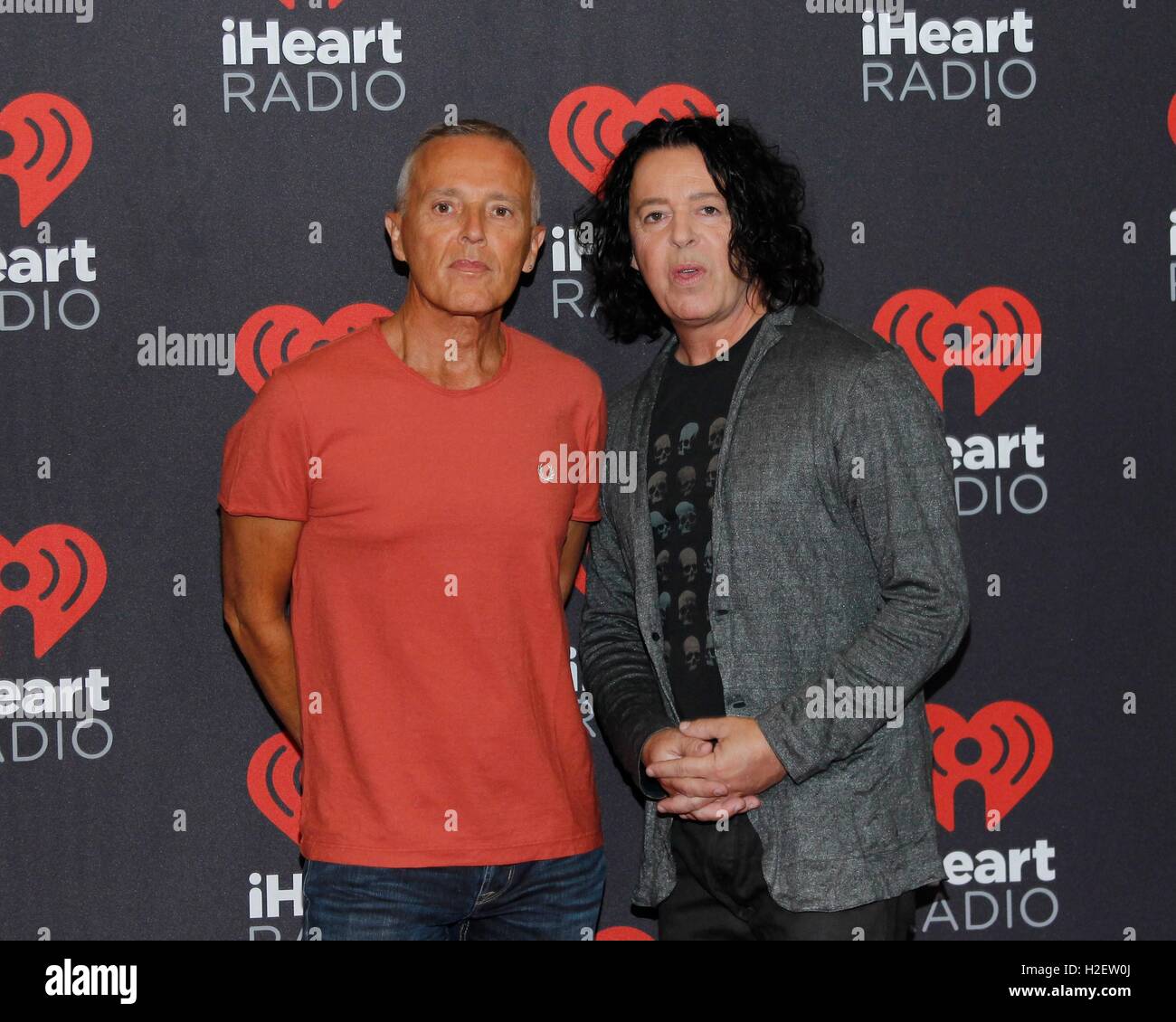 Las Vegas, NV, USA. 24th Sep, 2016. Curt Smith, Roland Orzabal of Tears for Fears at arrivals for 2016 iHeartRadio Music Festival - SAT 4, T-Mobile Arena, Las Vegas, NV September 24, 2016. © James Atoa/Everett Collection/Alamy Live News Stock Photo