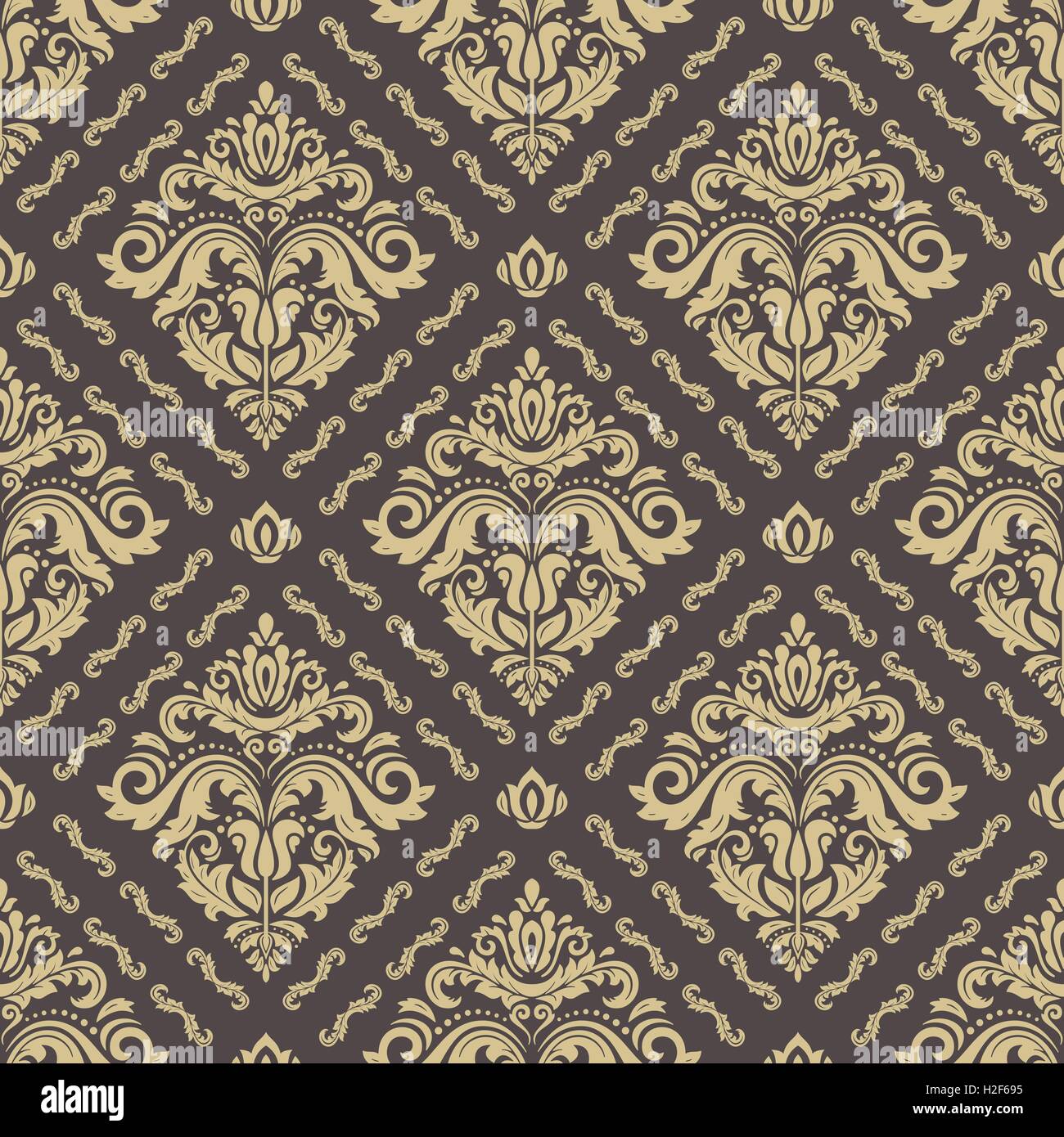 Seamless Damask Vector Background Stock Vector Image & Art - Alamy