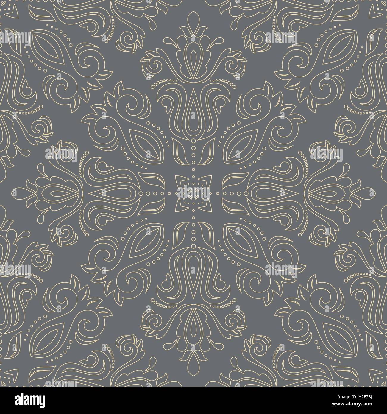 Seamless Vector Baroque Pattern Stock Vector Image & Art - Alamy