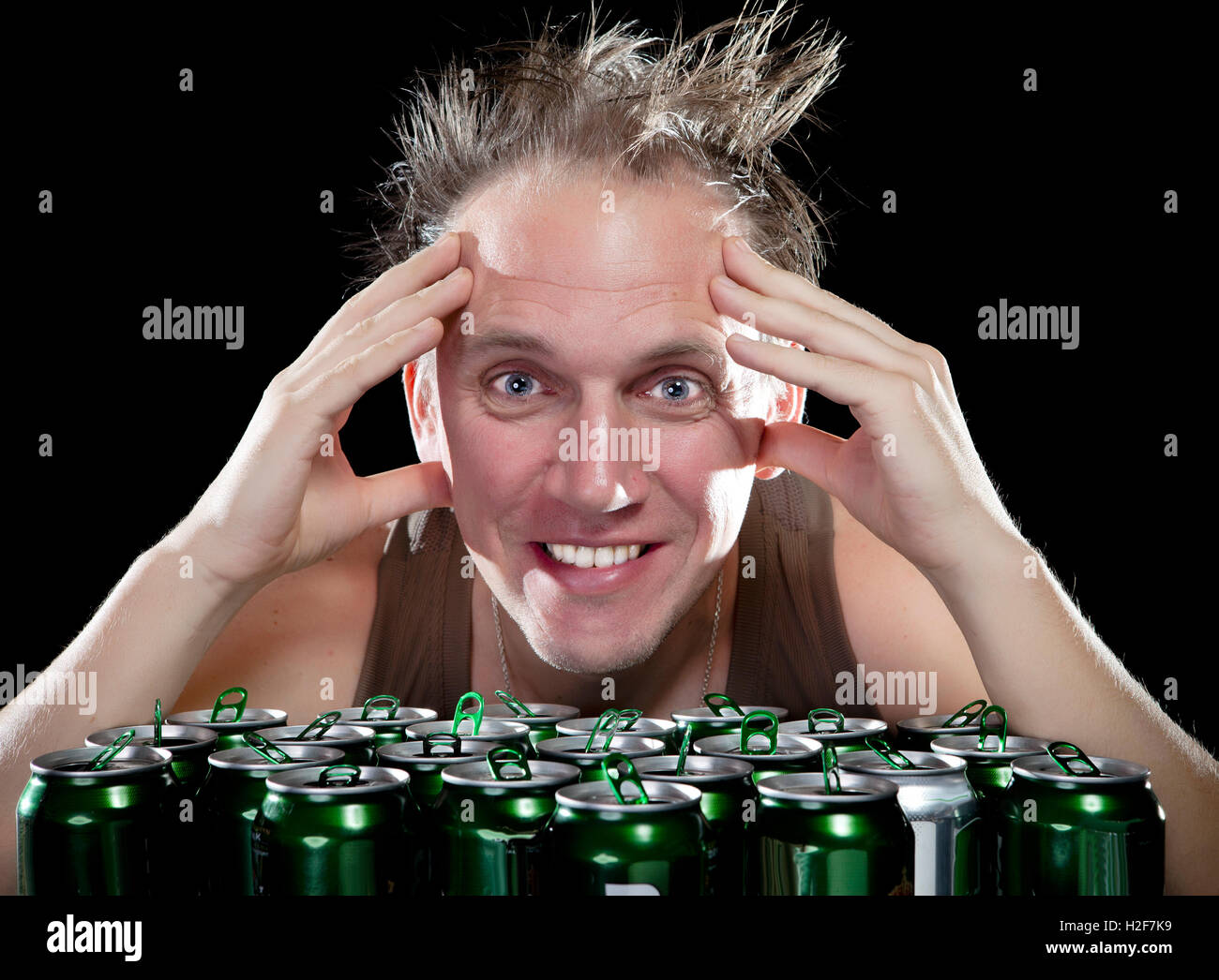 Empty alcohol cans man hires stock photography and images Alamy