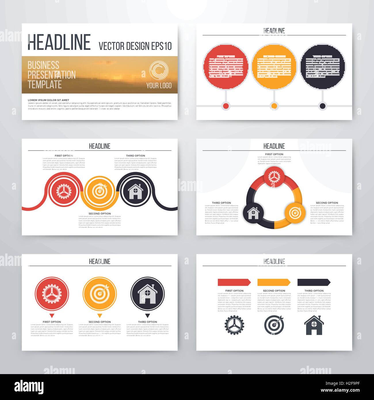 Infographics presentation template flat design Stock Vector Image & Art ...